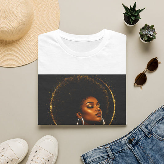 Melanated Goddess T-Shirt | Afrocentric Black Woman Art