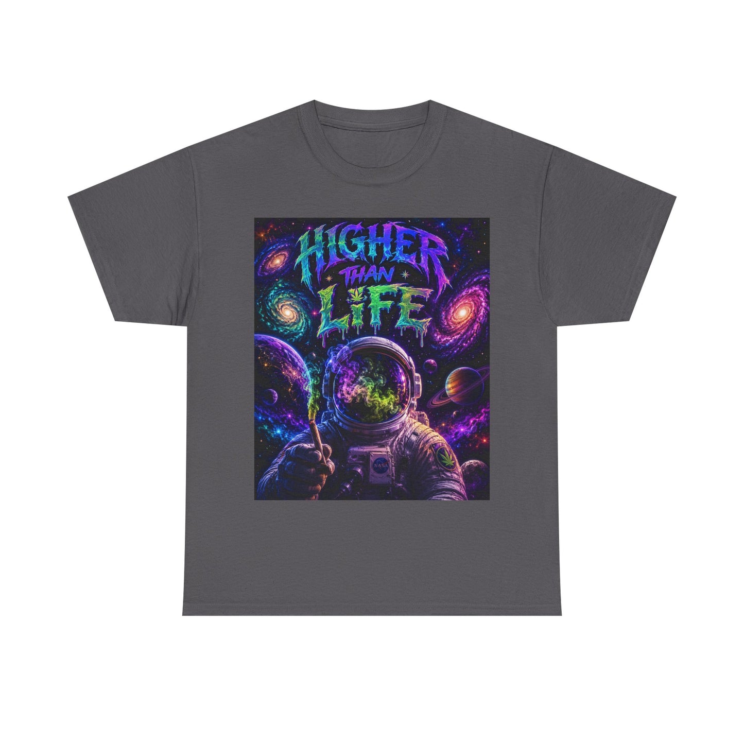 Higher Than Life Astronaut Tee | Psychedelic Space Graphic T-Shirt
