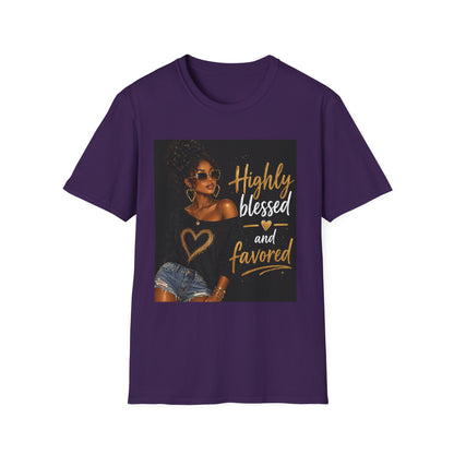 Highly Blessed and Favored T-Shirt | Inspirational Afrocentric Design