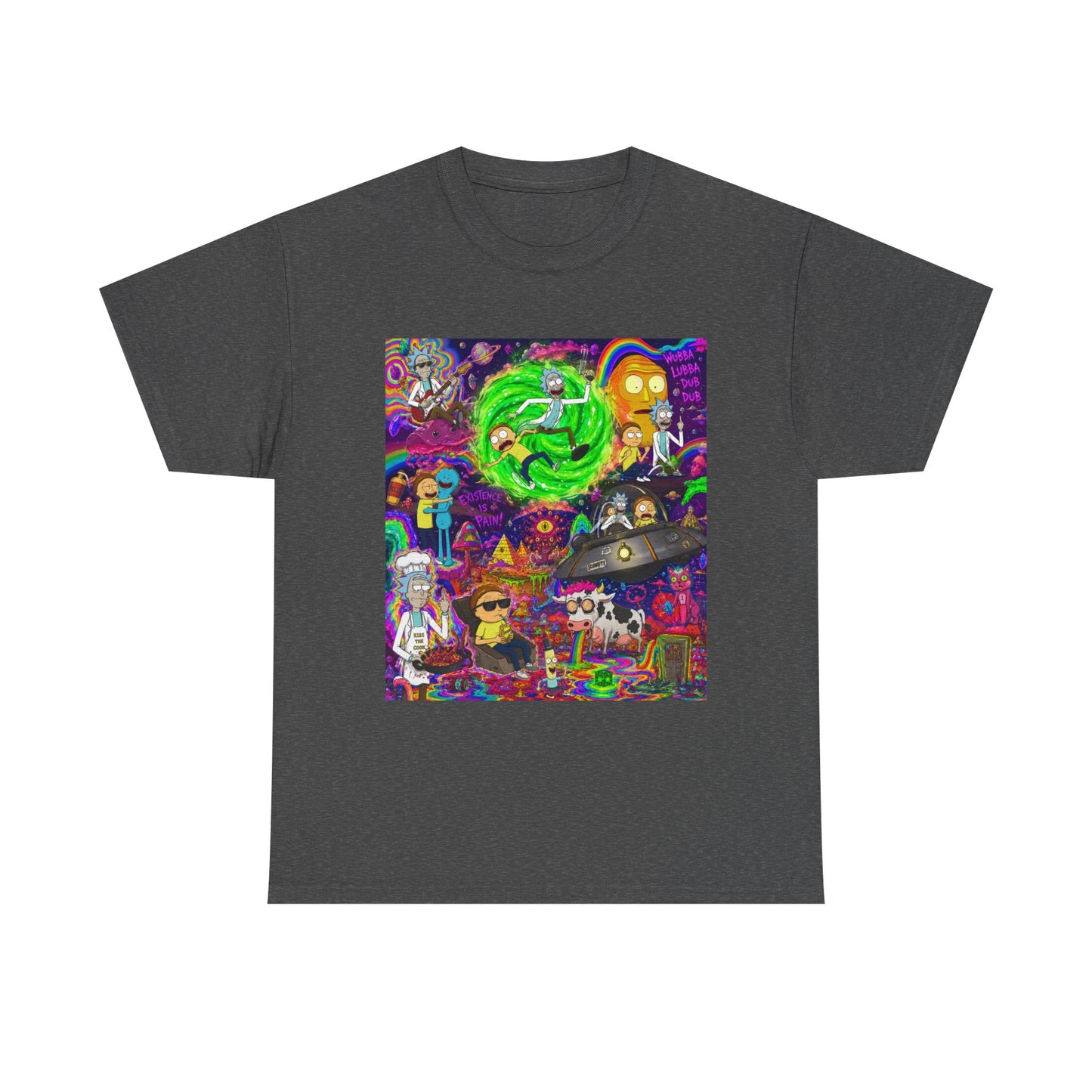Rick and Morty Portal Collage T-Shirt | Sci-Fi Cartoon Pop Art Tee