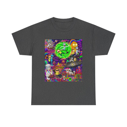 Rick and Morty Portal Collage T-Shirt | Sci-Fi Cartoon Pop Art Tee