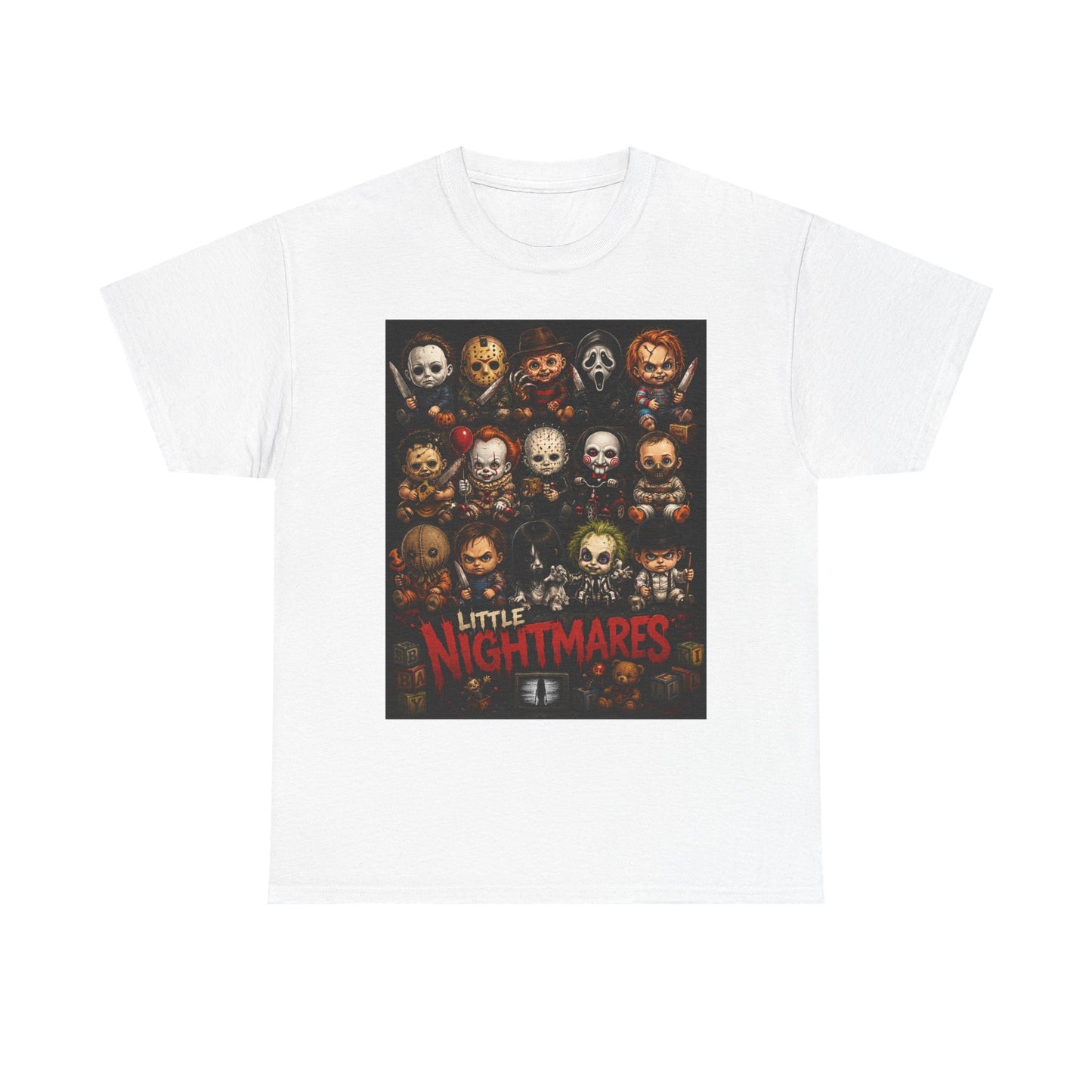 Little Nightmares characters T-Shirt | Horror Movie Collage Tee