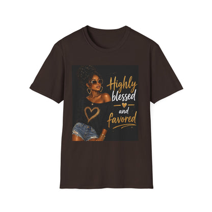 Highly Blessed and Favored T-Shirt | Inspirational Afrocentric Design