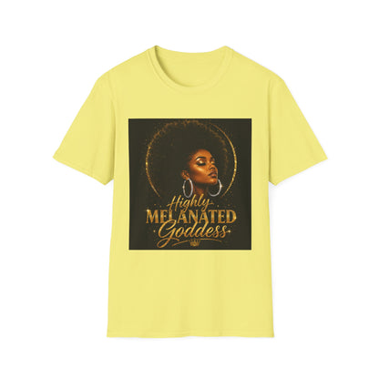 Melanated Goddess T-Shirt | Afrocentric Black Woman Art