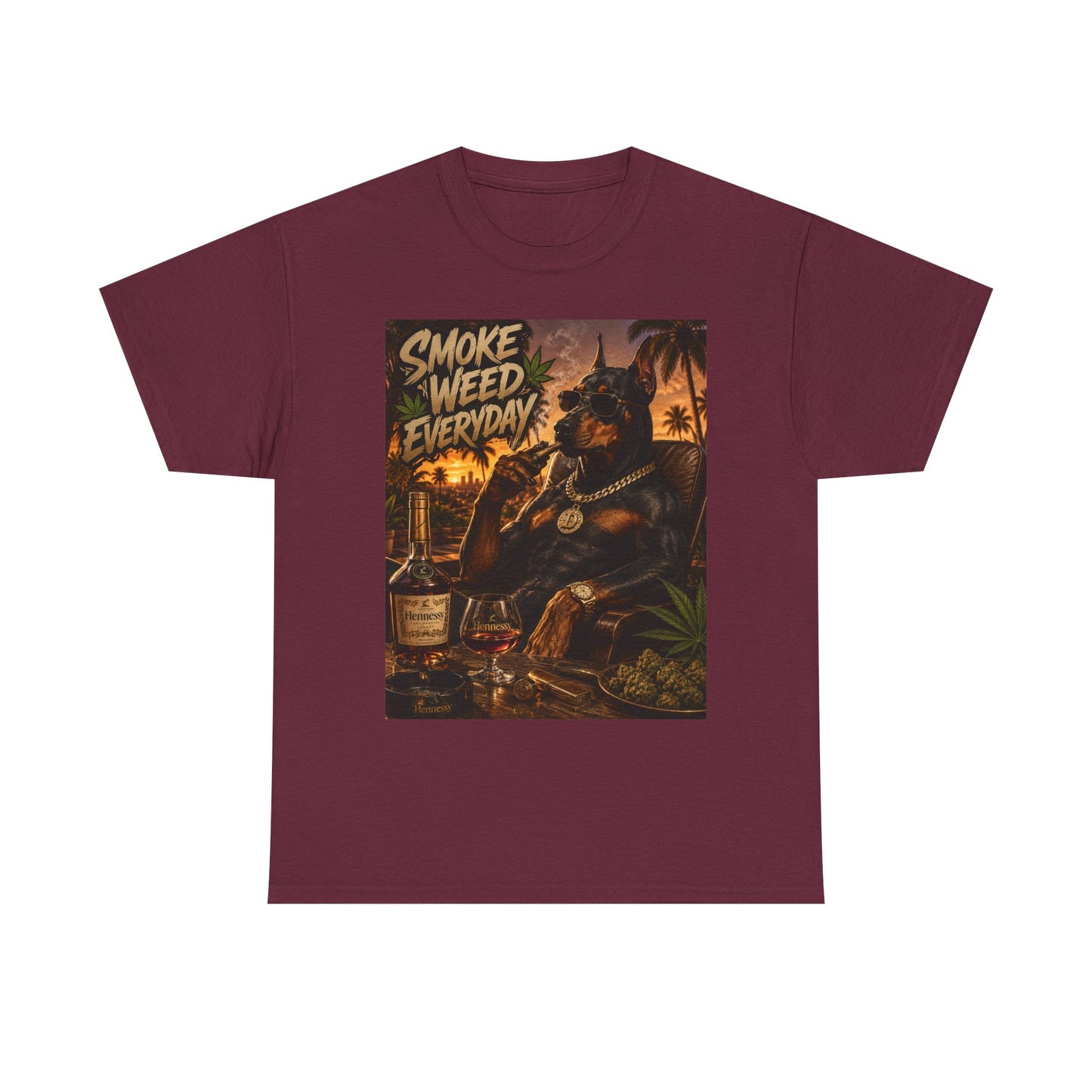 Smoke Weed Everyday T-Shirt | Smoking Crocodile Illustration, Retro Vibes