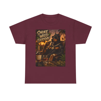 Smoke Weed Everyday T-Shirt | Smoking Crocodile Illustration, Retro Vibes
