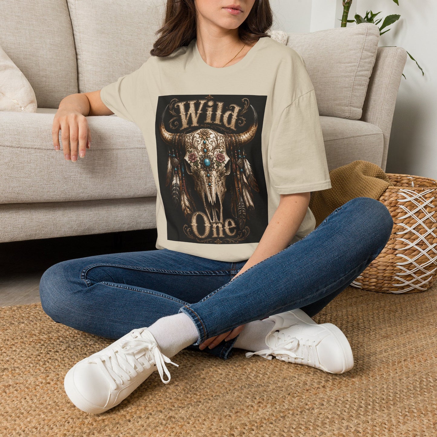 Wild One Skull Tee | Cow Skull Graphic T-Shirt, Boho Western