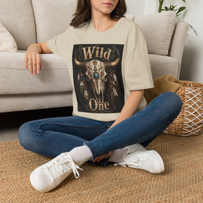 Wild One Skull Tee | Cow Skull Graphic T-Shirt, Boho Western