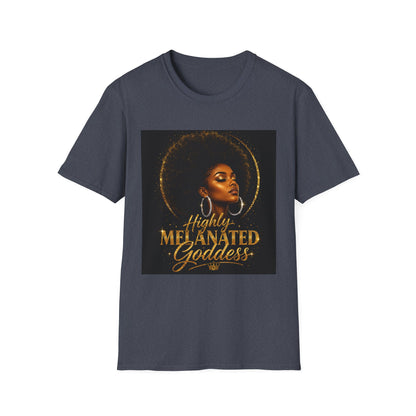 Melanated Goddess T-Shirt | Afrocentric Black Woman Art