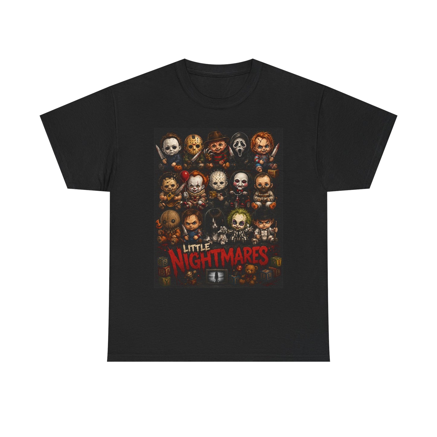 Little Nightmares characters T-Shirt | Horror Movie Collage Tee