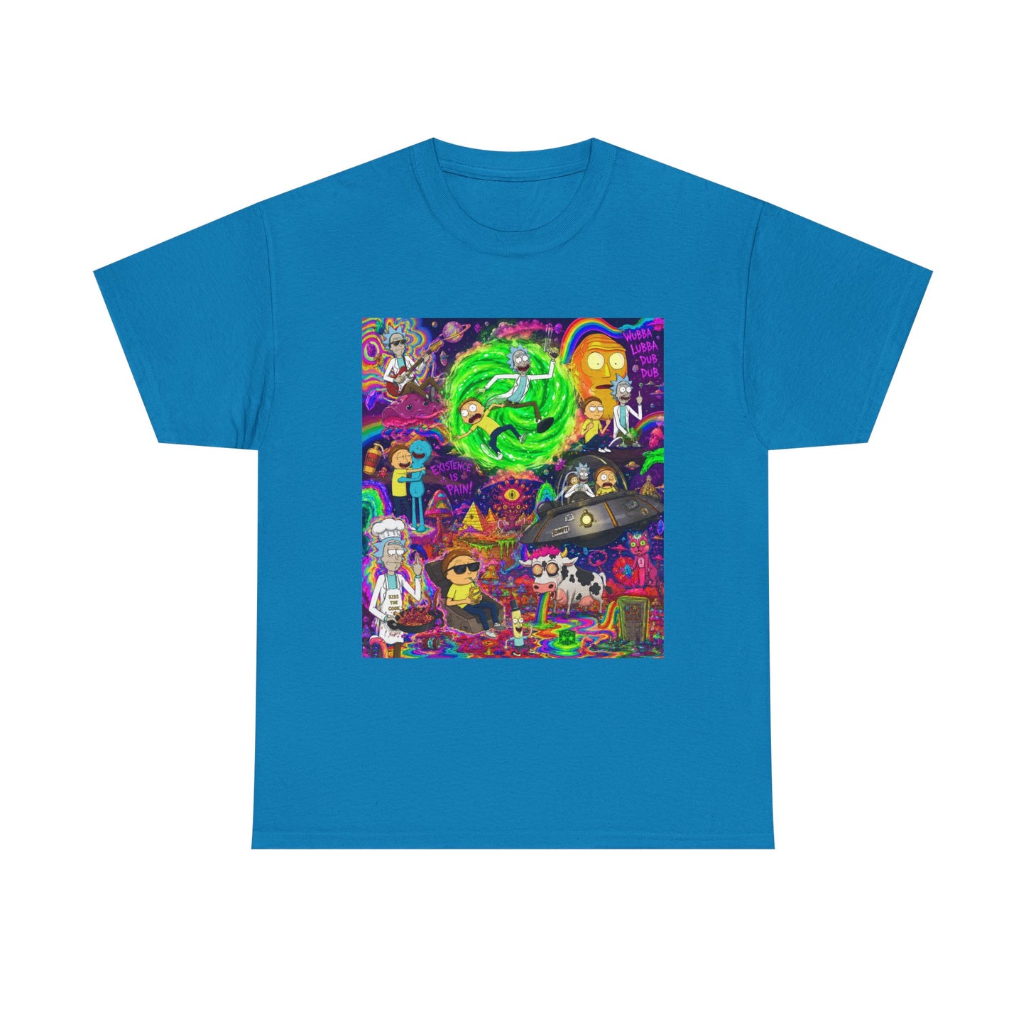 Rick and Morty Portal Collage T-Shirt | Sci-Fi Cartoon Pop Art Tee