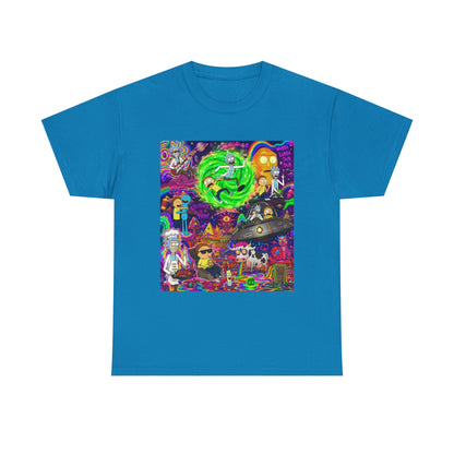 Rick and Morty Portal Collage T-Shirt | Sci-Fi Cartoon Pop Art Tee