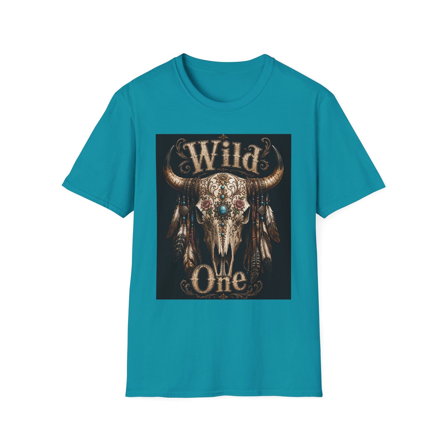 Wild One Skull Tee | Cow Skull Graphic T-Shirt, Boho Western