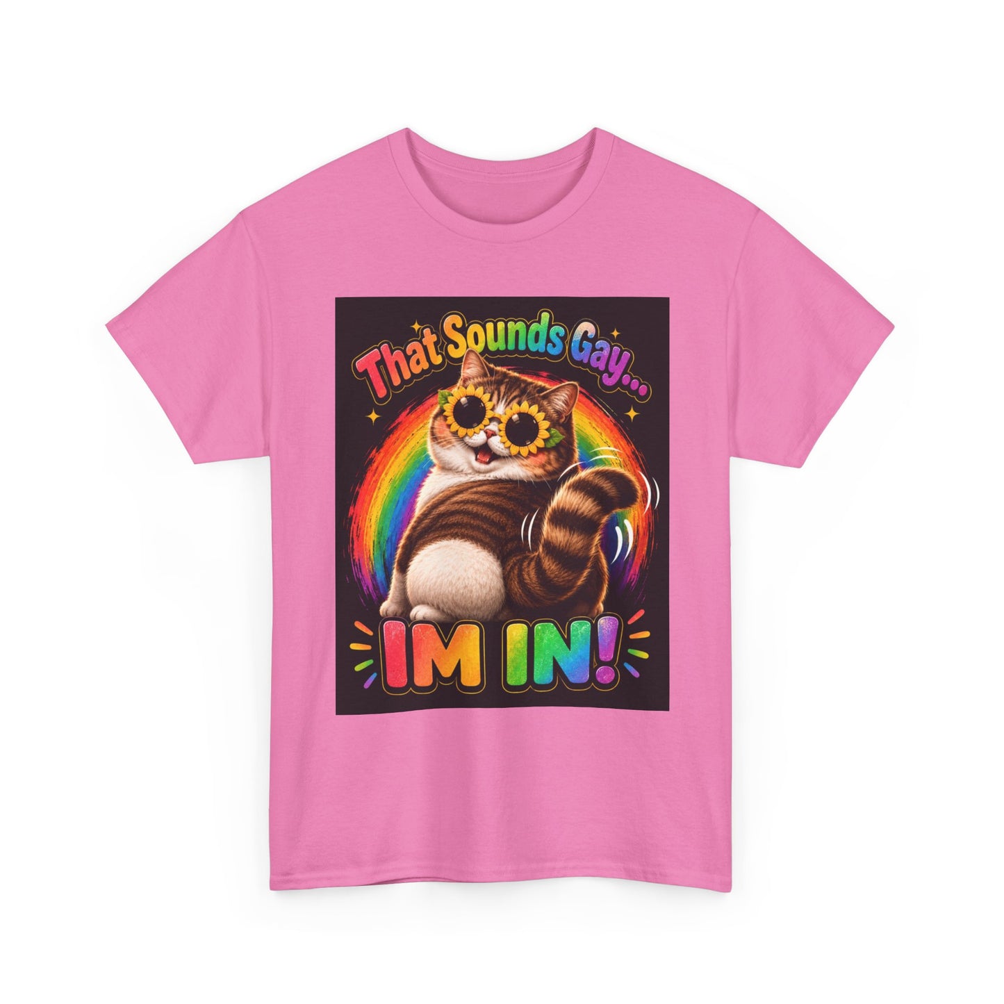 That Sounds Gay I'm In T-Shirt | Rainbow Cat Pride Tee