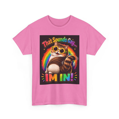That Sounds Gay I'm In T-Shirt | Rainbow Cat Pride Tee