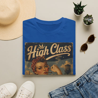 High Class Rosie the Riveter T-Shirt | Retro Feminist Vintage Artwork