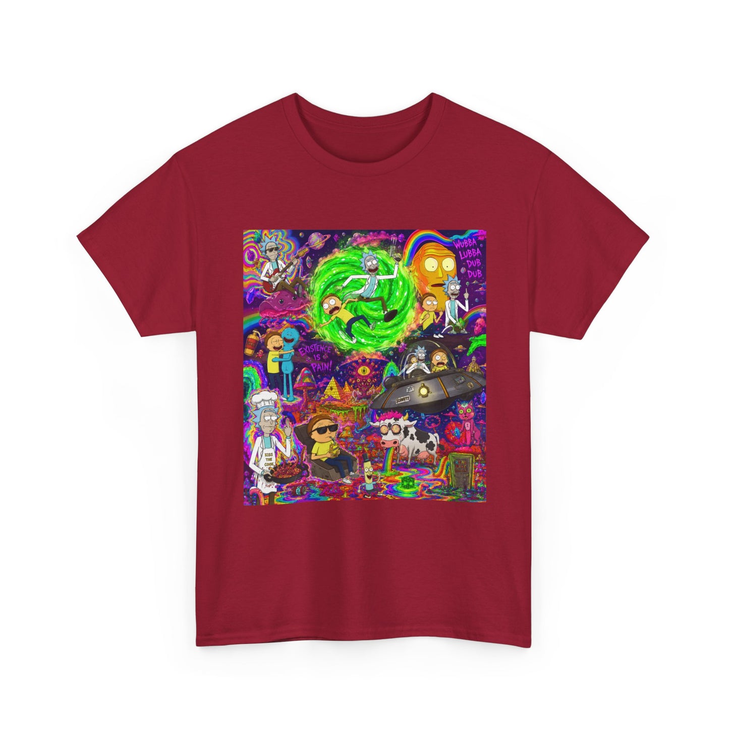 Rick and Morty Portal Collage T-Shirt | Sci-Fi Cartoon Pop Art Tee