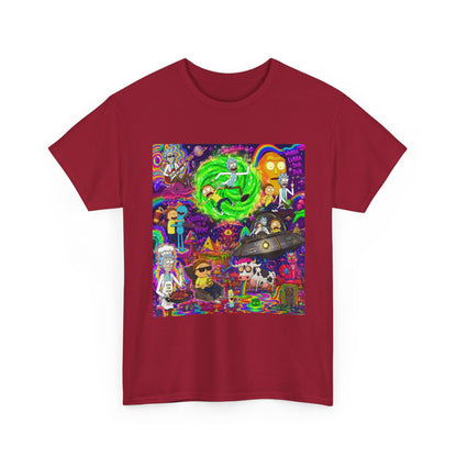 Rick and Morty Portal Collage T-Shirt | Sci-Fi Cartoon Pop Art Tee