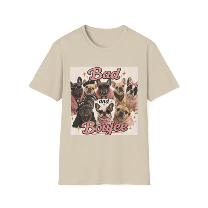 Bad and Boujee Dogs T-Shirt | Cute French Bulldog Pug Portraits