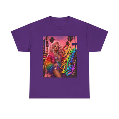 Slay All Day T-Shirt | Rainbow Glam Tee