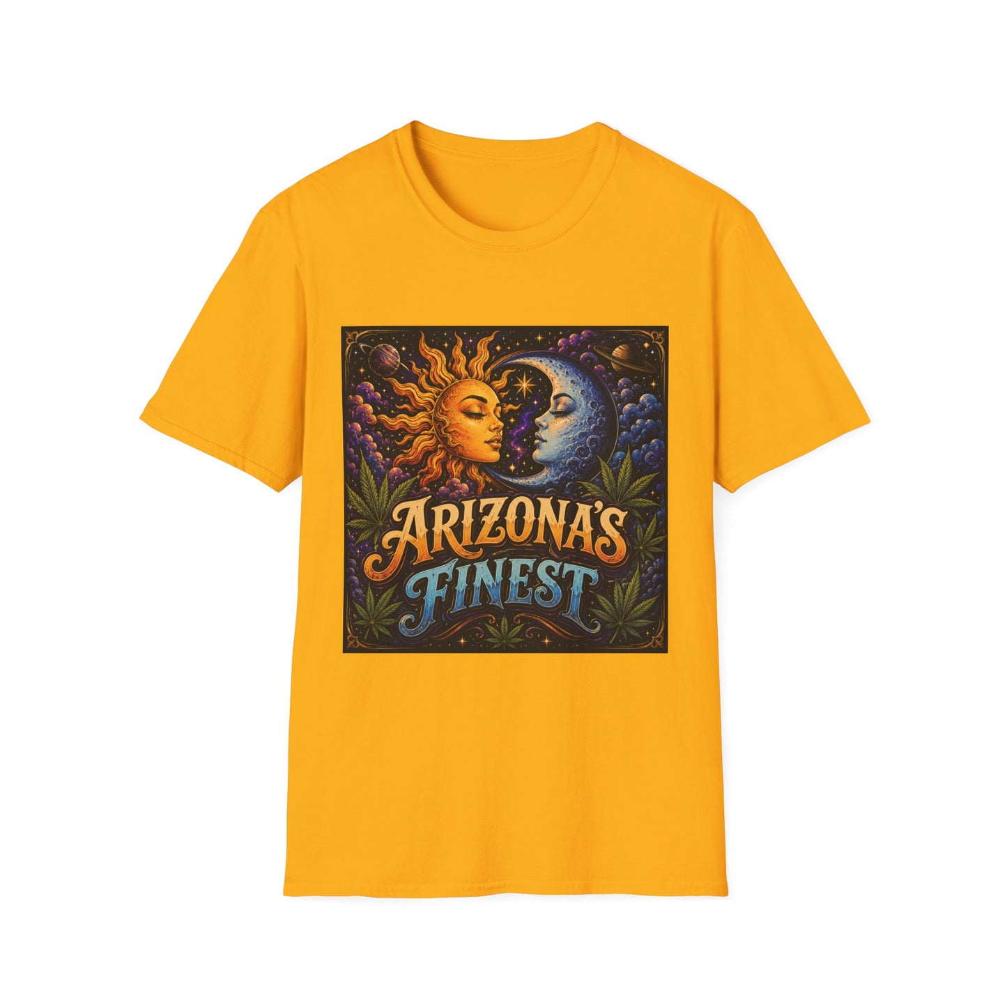 Sun and Moon Arizona's Finest T-Shirt | Celestial Sunface Moonface Tee