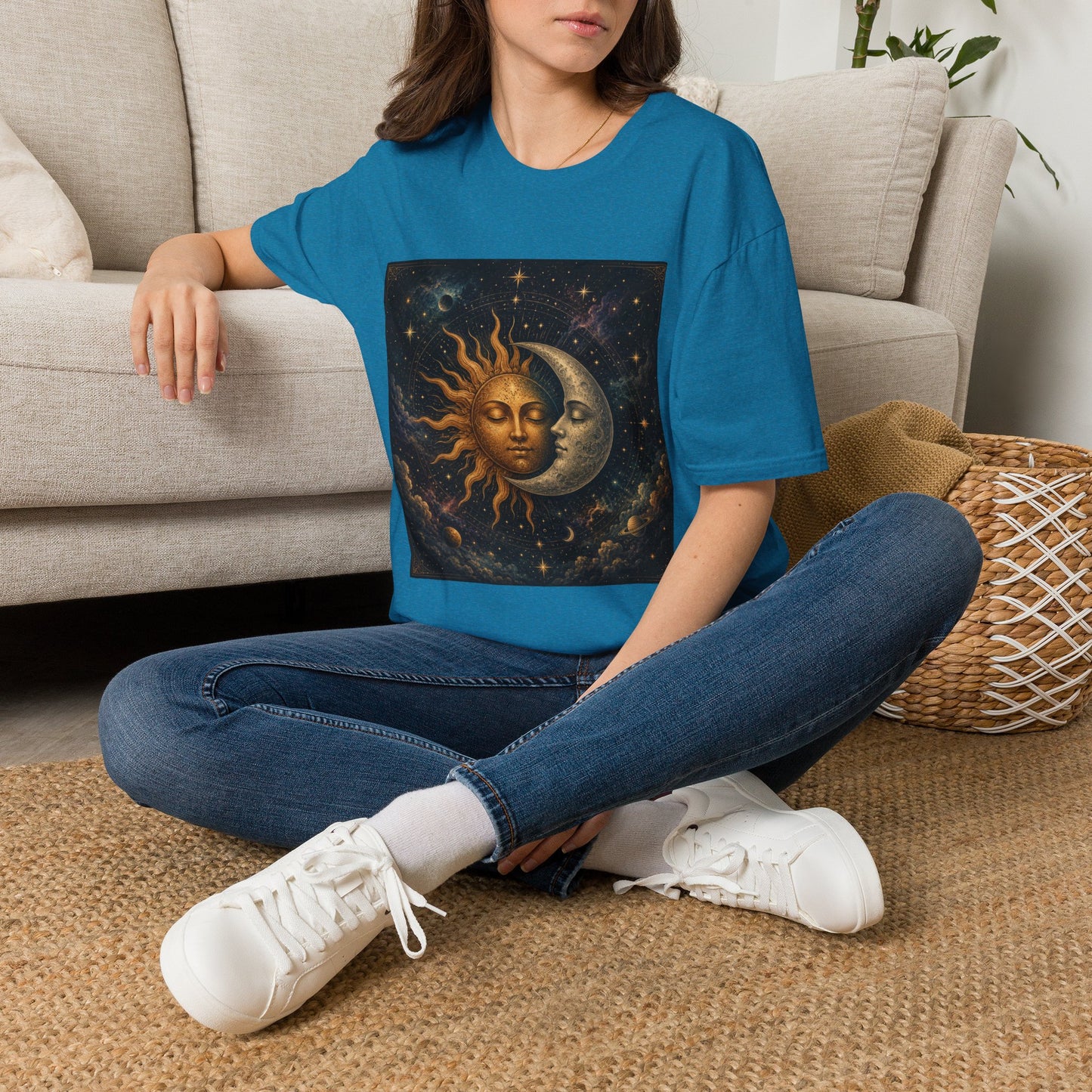 Sun and MoonT-Shirt | Celestial Astrology Starry Design