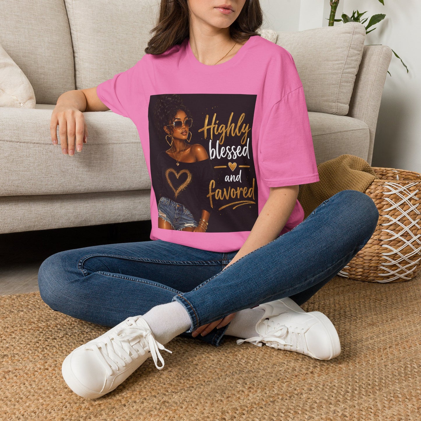 Highly Blessed and Favored T-Shirt | Inspirational Afrocentric Design
