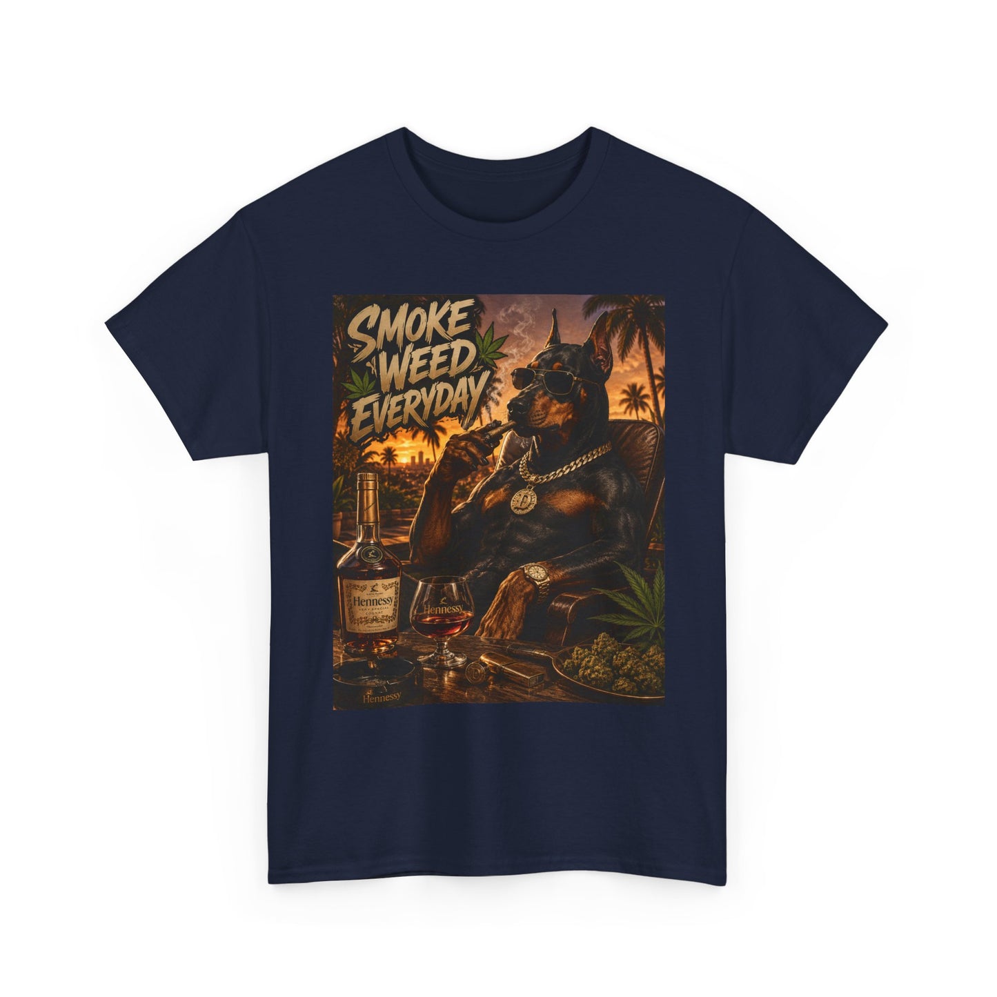 Smoke Weed Everyday T-Shirt | Smoking Crocodile Illustration, Retro Vibes