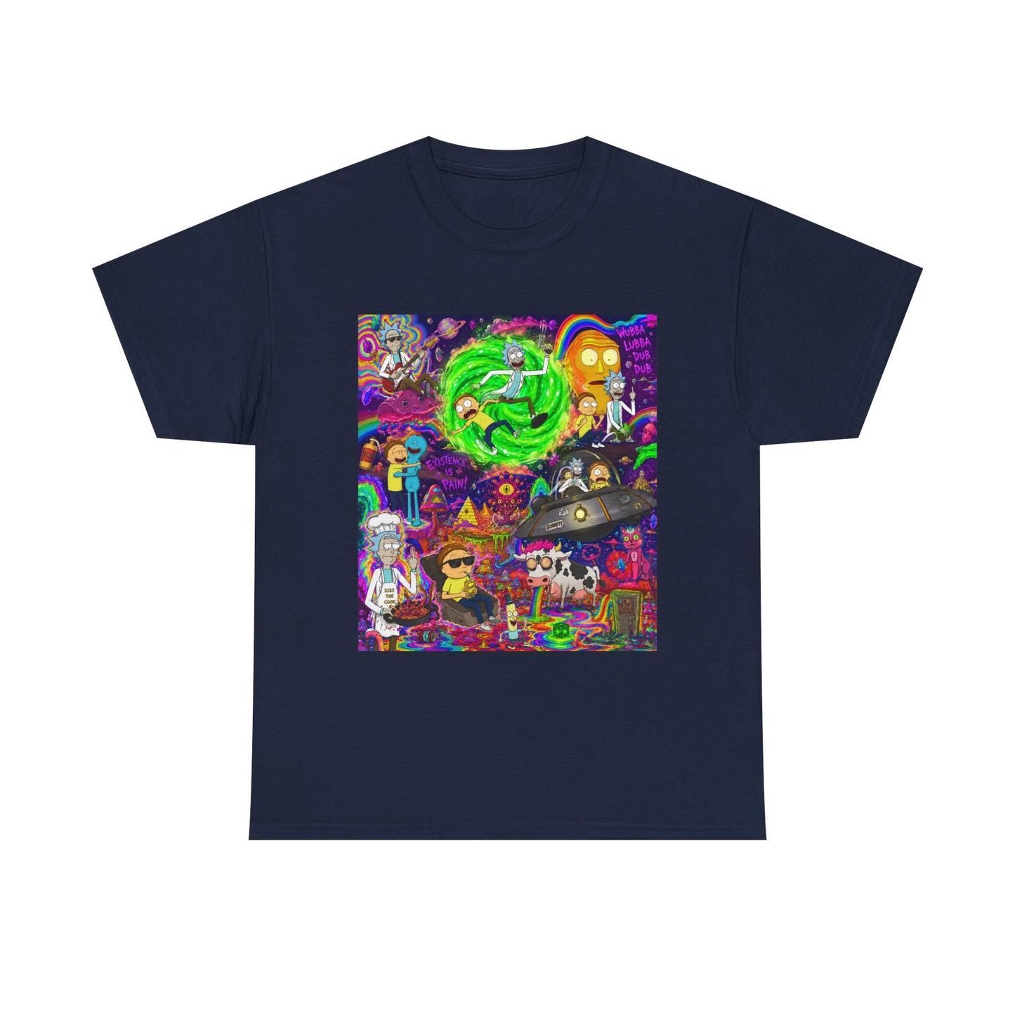 Rick and Morty Portal Collage T-Shirt | Sci-Fi Cartoon Pop Art Tee