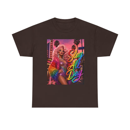Slay All Day T-Shirt | Rainbow Glam Tee