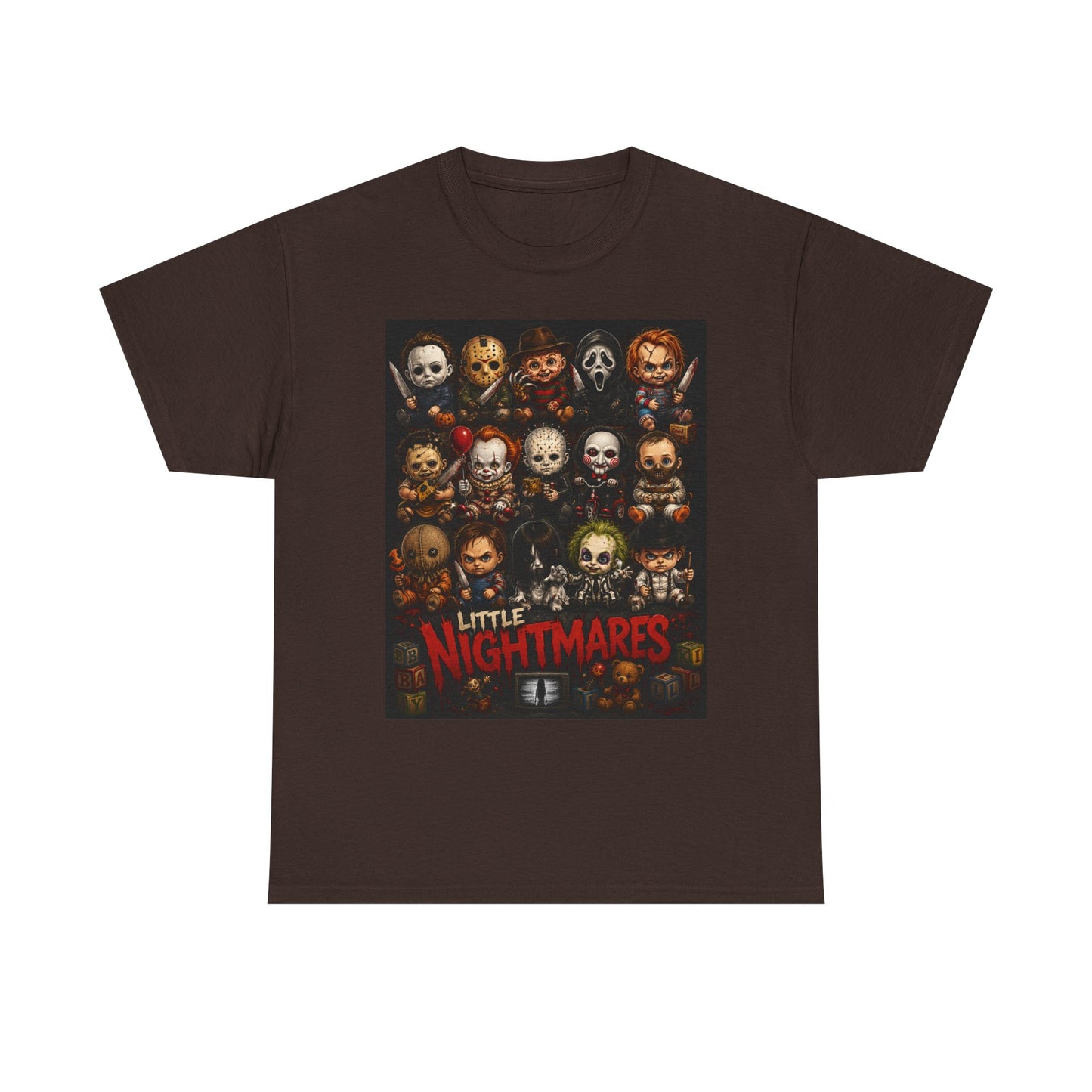 Little Nightmares characters T-Shirt | Horror Movie Collage Tee