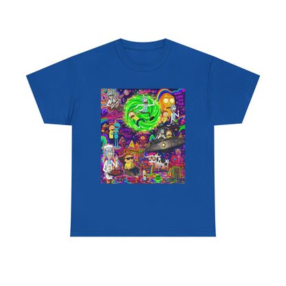 Rick and Morty Portal Collage T-Shirt | Sci-Fi Cartoon Pop Art Tee