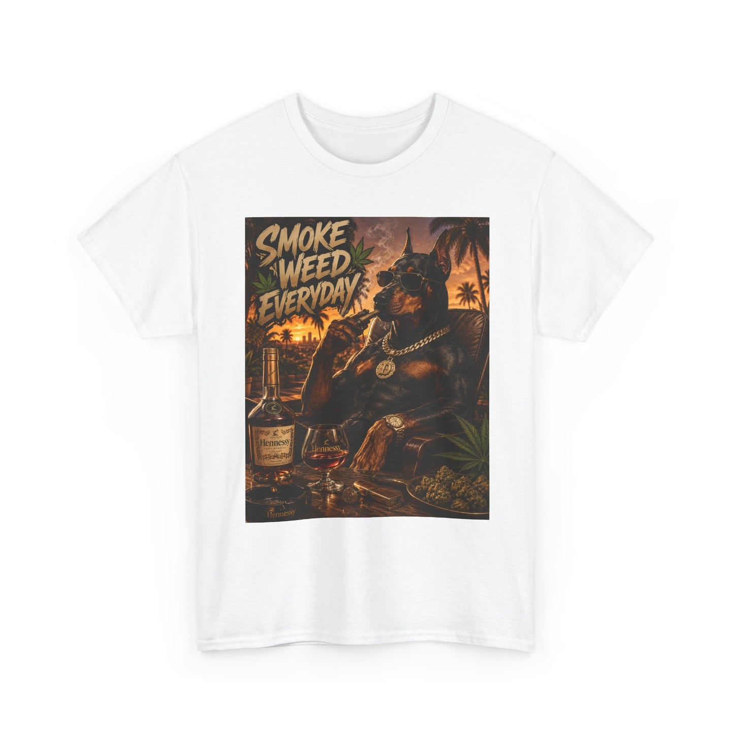 Smoke Weed Everyday T-Shirt | Smoking Crocodile Illustration, Retro Vibes