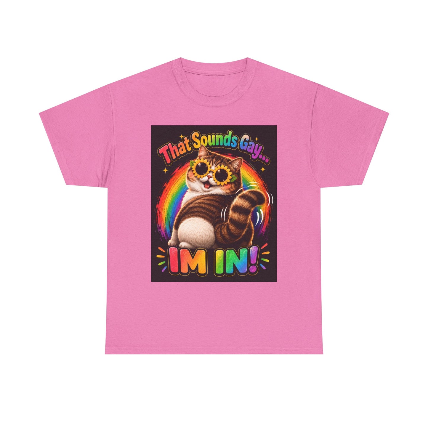That Sounds Gay I'm In T-Shirt | Rainbow Cat Pride Tee