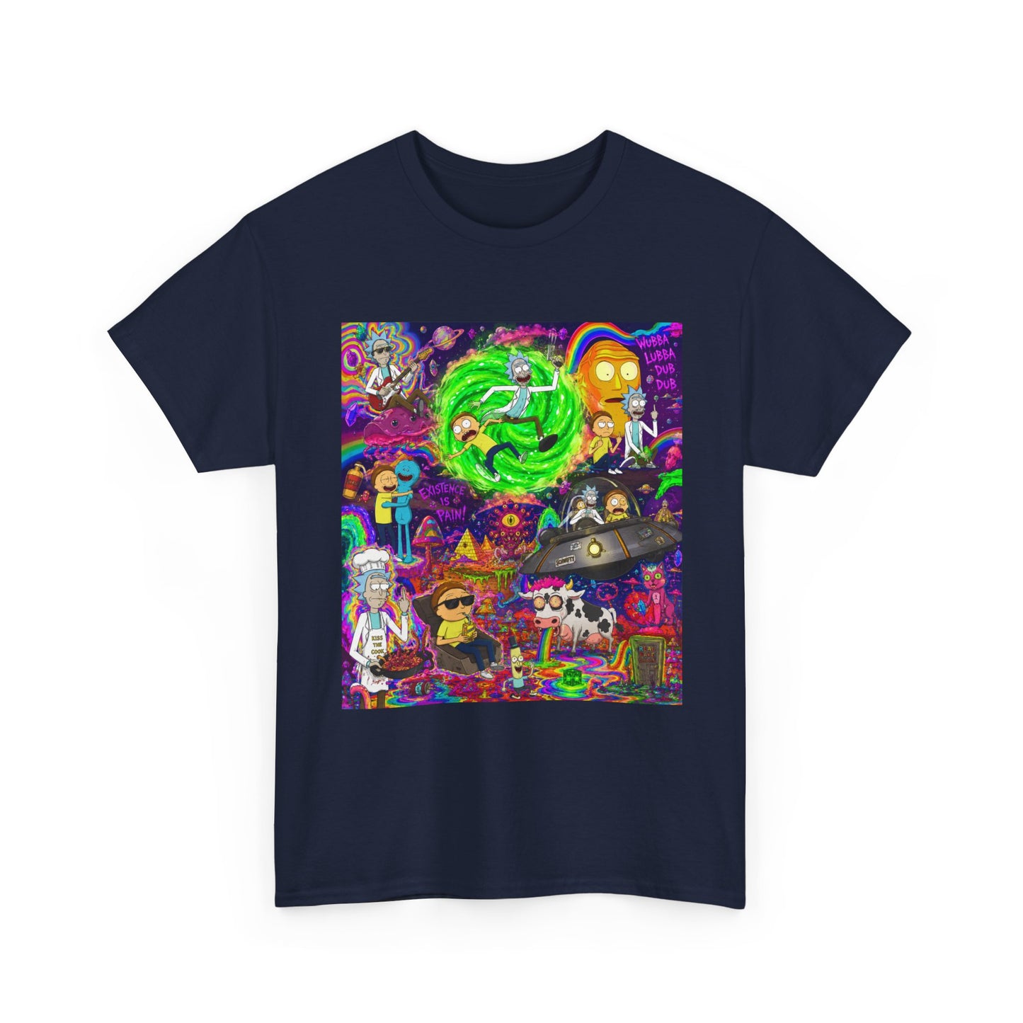 Rick and Morty Portal Collage T-Shirt | Sci-Fi Cartoon Pop Art Tee