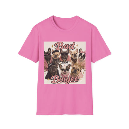 Bad and Boujee Dogs T-Shirt | Cute French Bulldog Pug Portraits