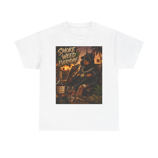 Smoke Weed Everyday T-Shirt | Smoking Crocodile Illustration, Retro Vibes