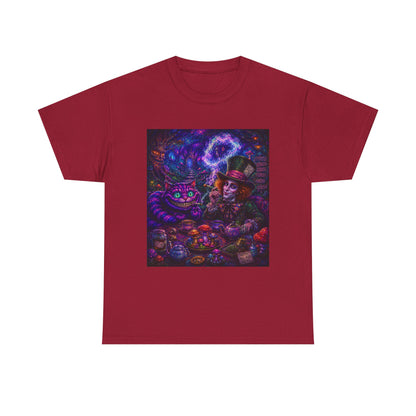 We're all high here Tee | Psychedelic Alice in Wonderland Art