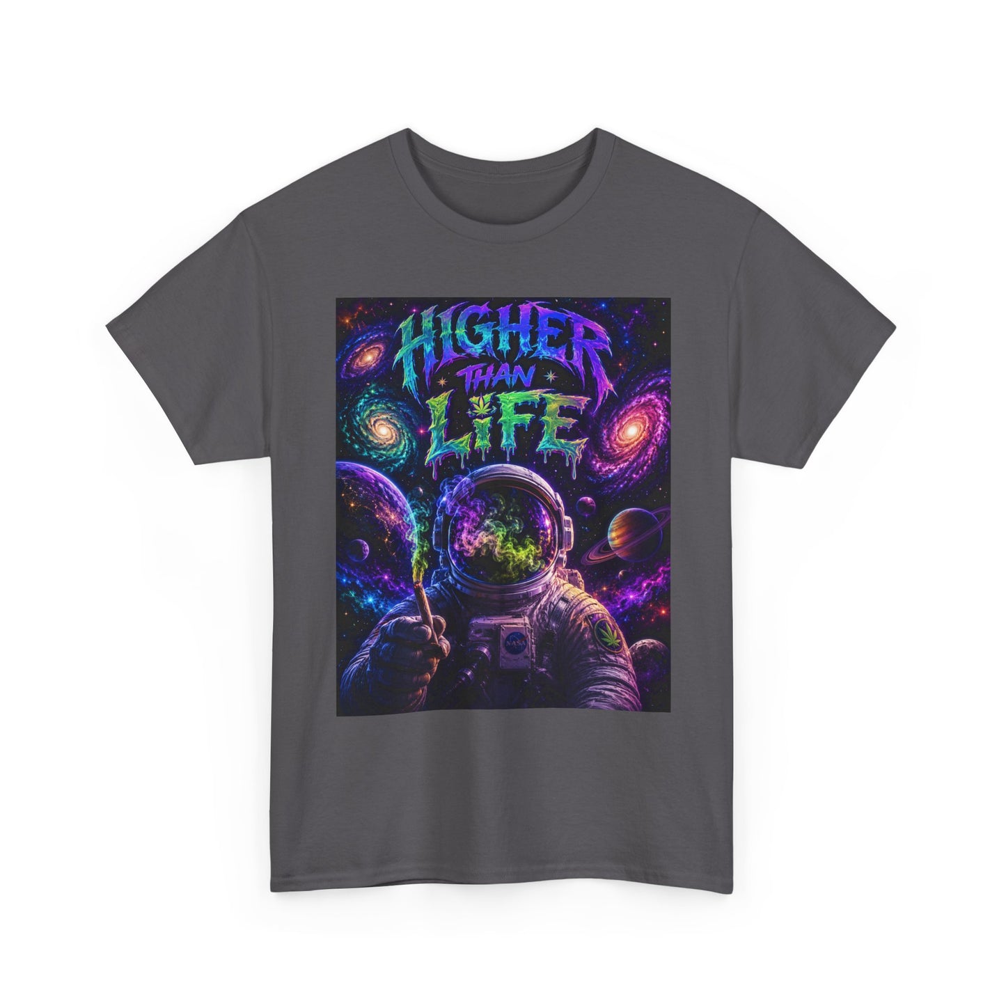 Higher Than Life Astronaut T-Shirt | Space Psychedelic Graphic Tee