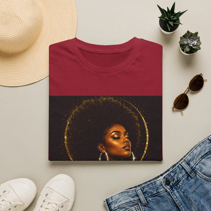 Melanated Goddess T-Shirt | Afrocentric Black Woman Art