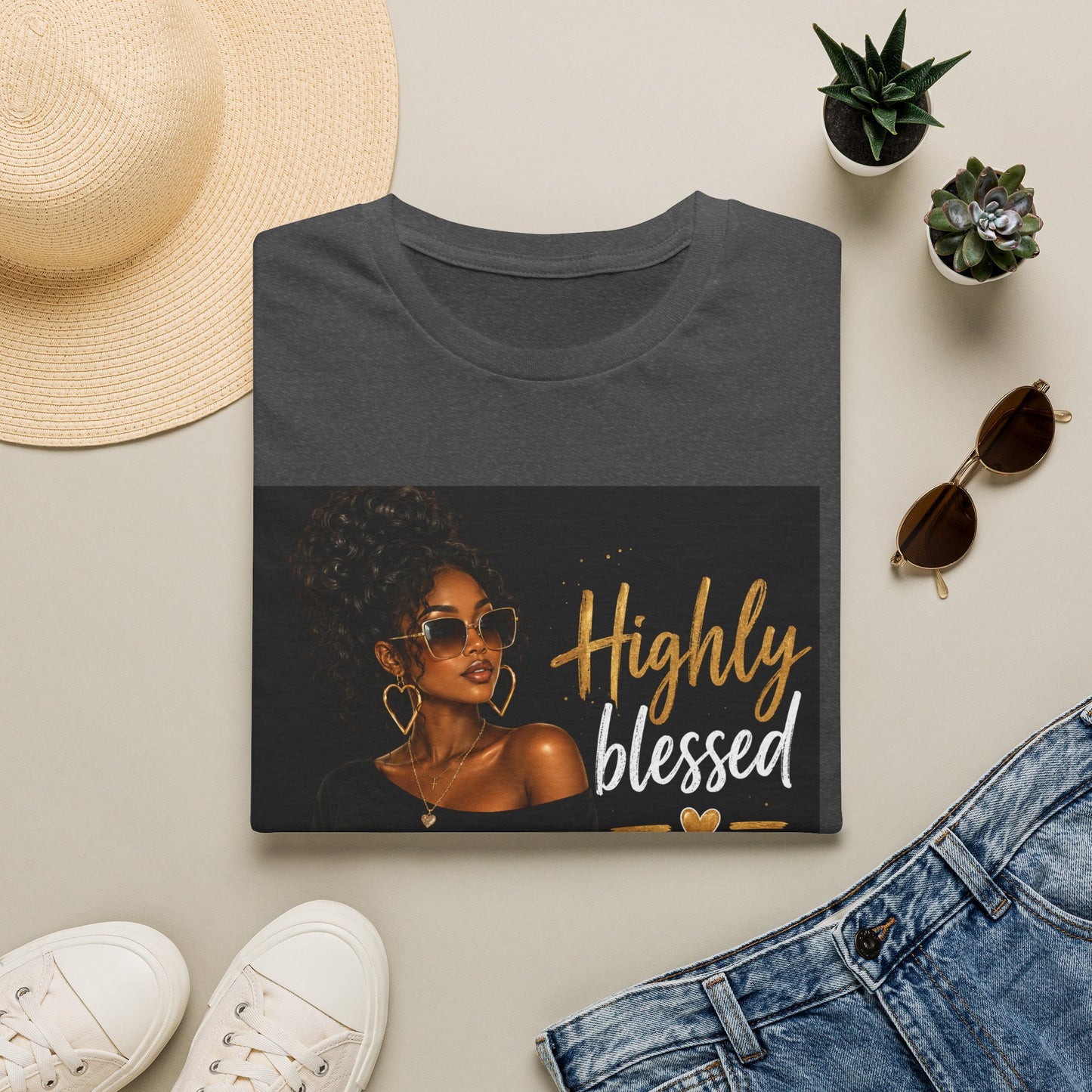 Highly Blessed and Favored T-Shirt | Inspirational Afrocentric Design