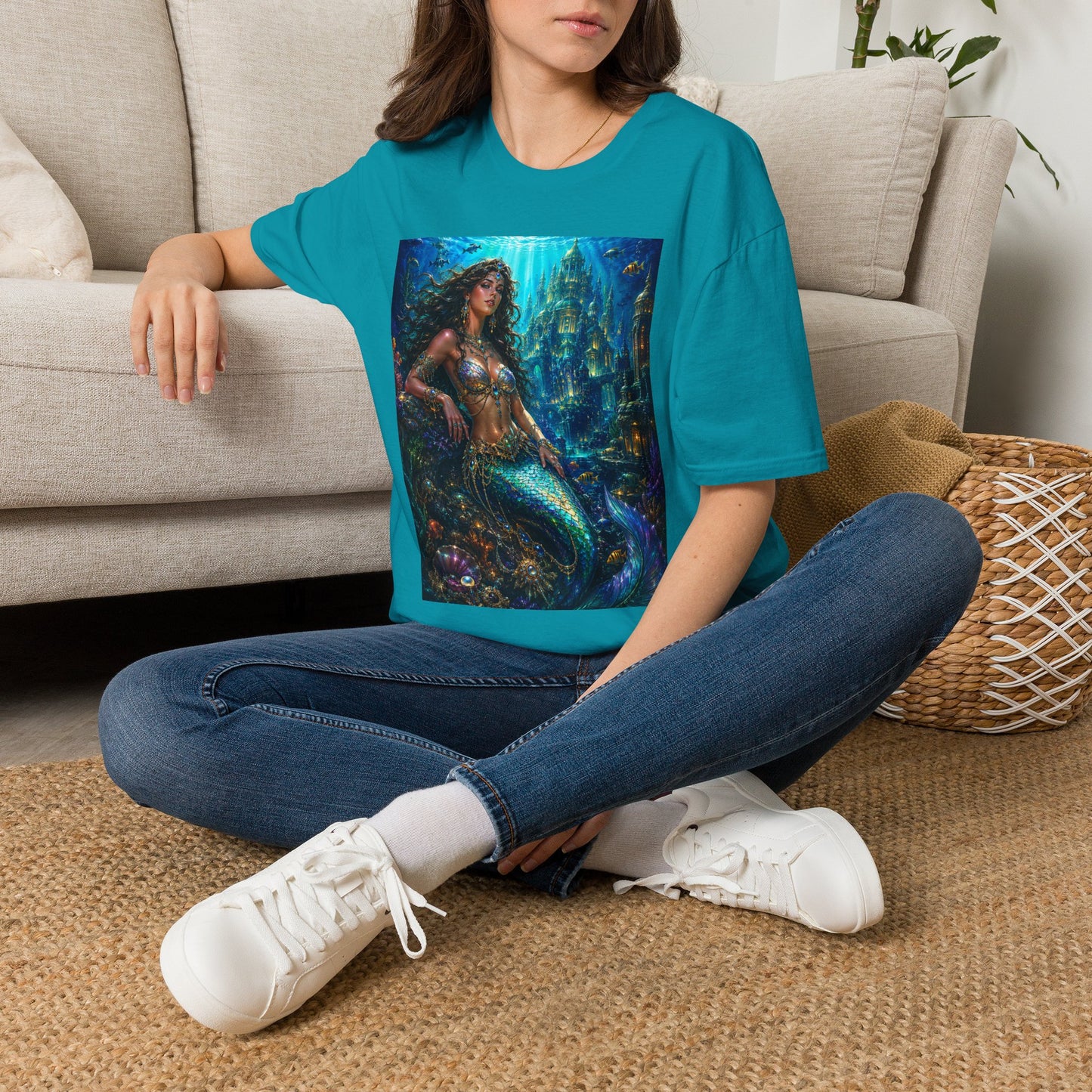 Mystical Mermaid T-Shirt | Underwater Fantasy Art
