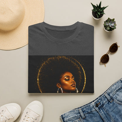 Melanated Goddess T-Shirt | Afrocentric Black Woman Art