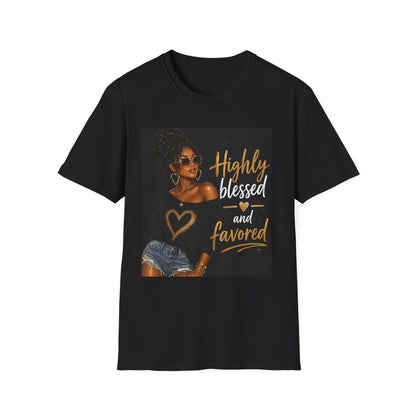 Highly Blessed and Favored T-Shirt | Inspirational Afrocentric Design