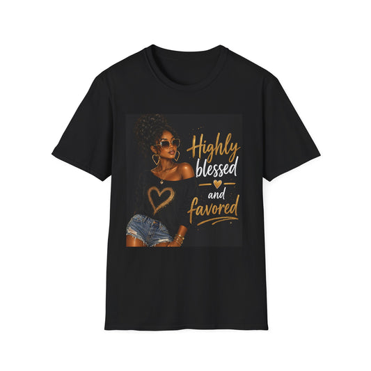 Highly Blessed and Favored T-Shirt | Inspirational Afrocentric Design