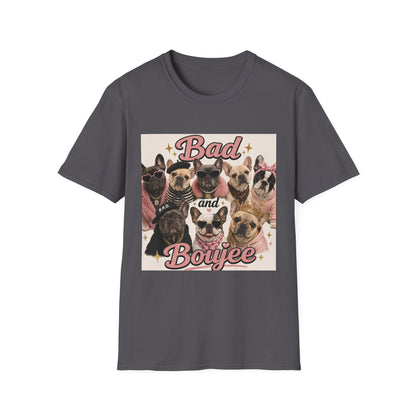 Bad and Boujee Dogs T-Shirt | Cute French Bulldog Pug Portraits