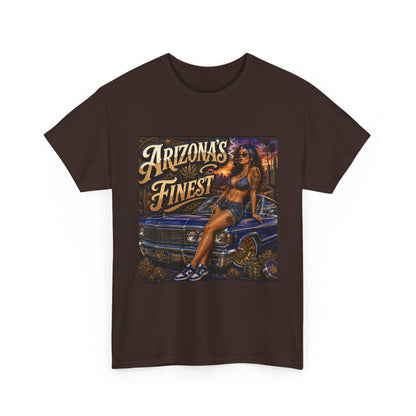 Arizona's Finest Pinup Car Tee | Lowrider, Retro Desert Vibe