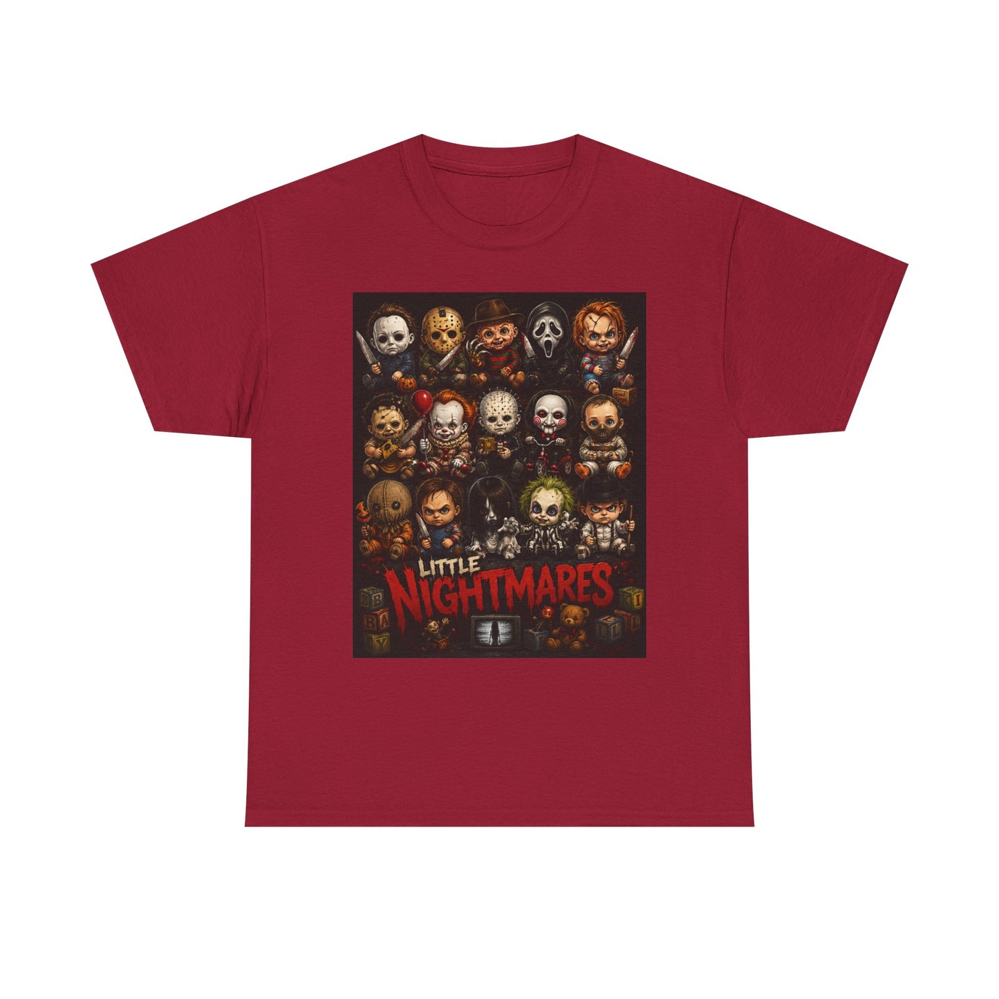 Little Nightmares characters T-Shirt | Horror Movie Collage Tee