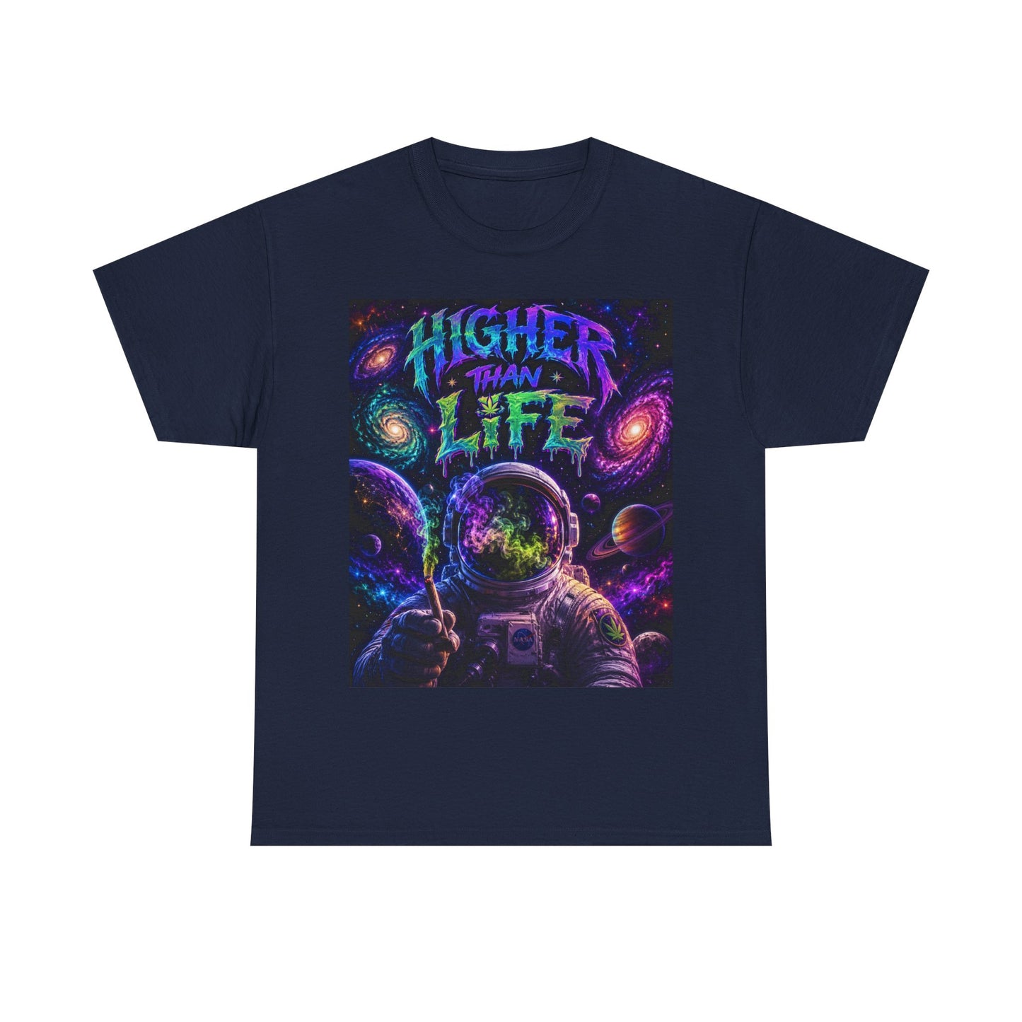 Higher Than Life Astronaut Tee | Psychedelic Space Graphic T-Shirt