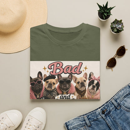 Bad and Boujee Dogs T-Shirt | Cute French Bulldog Pug Portraits